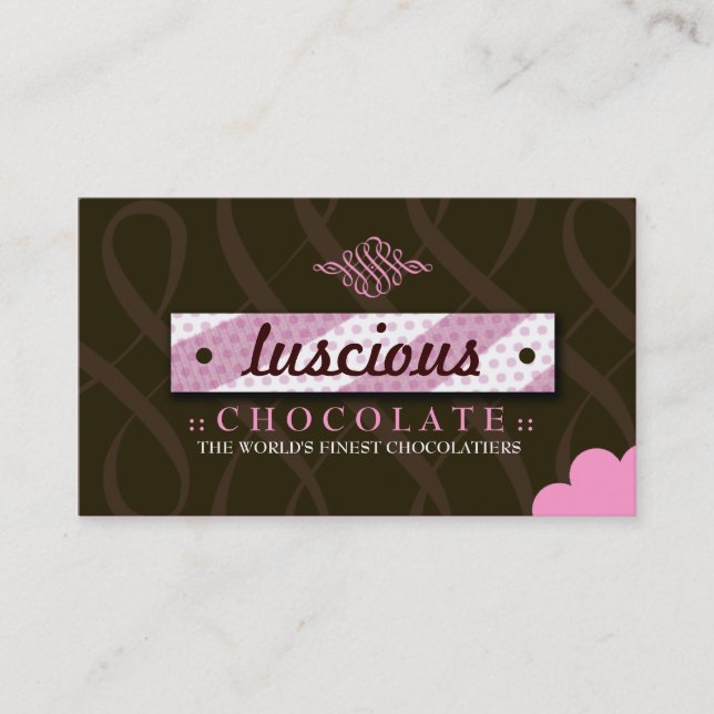CARTÃO DE VISITA ROSA 311-LUSCIOUS & CHOCOLATE (Frente)