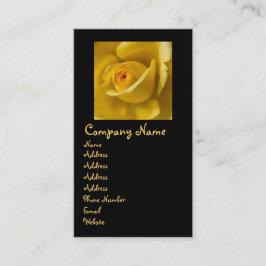 Cartão De Visita Rosa amarelo macro
