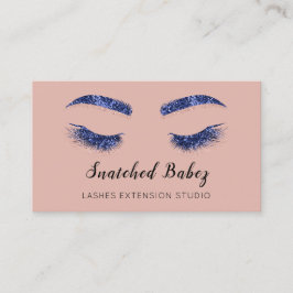 Cartão De Visita Rosa Blush Microblading Makeup Eyelash Glitter
