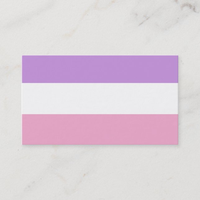 CARTÃO DE VISITA rosa, branco e Lavanda ajustável (Frente)