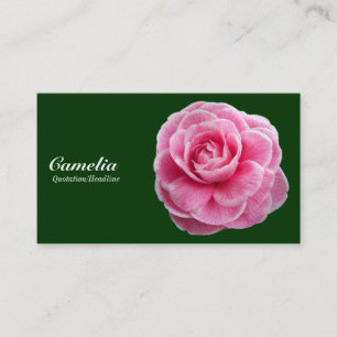 Cartão De Visita Rosa Camelia - Verde Escuro 003300