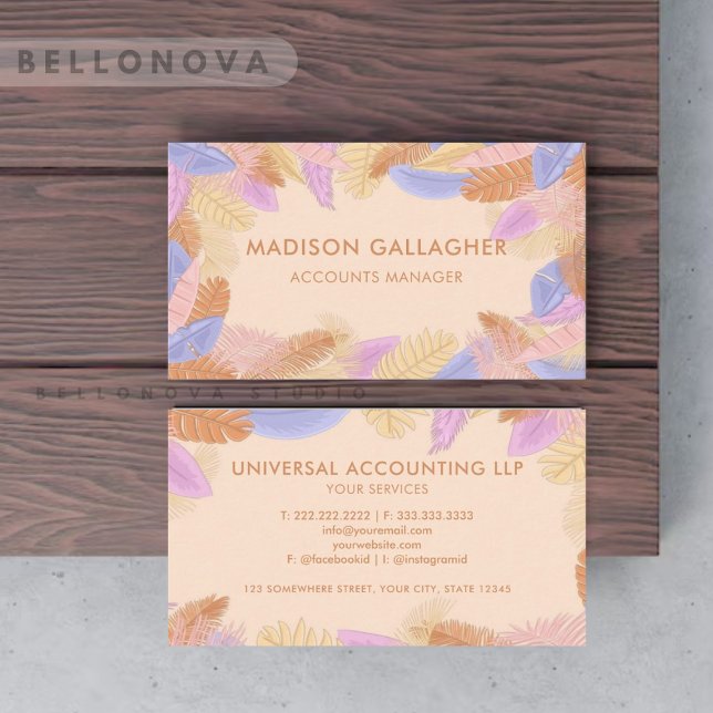 Cartão De Visita Rosa claro Personalizada Aestética do Frasco Profi (Custom Light Pink Frizzle Aesthetic Professional Business Card)