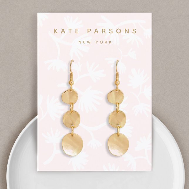 Cartão De Visita Rosa claro Vídeo de Joalharia Floral (Criador carregado)