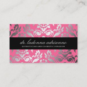 Cartão De Visita rosa cor-de-rosa de damasco 311-Ladonna