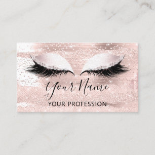 Cartão De Visita Rosa Cosmetólogo Eyelash VIP, Artista Makeup
