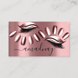 Cartão De Visita Rosa de Blush do Unhas Studio Makeup Artist Eyelas
