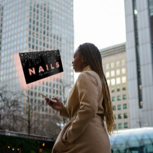 Cartão De Visita Rosa de Brilho Profissional do Artista Nulo