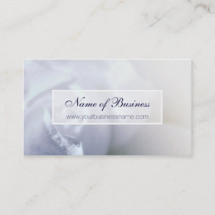 Cartão De Visita Rosa De Casamento Branca Elegante Feminina Floral