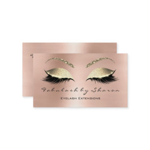 Cartão De Visita Rosa de Cristal de Glitter Lashes de Eyebrow de Co
