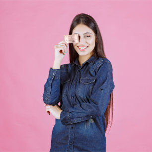 Cartão De Visita Rosa de Dissipador de Diamante do Influenciador de
