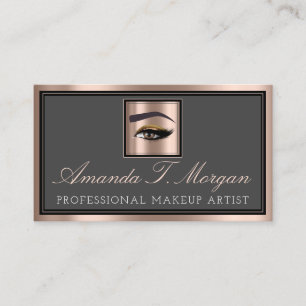 Cartão De Visita Rosa de Elegante de Extensão de Lash de Makeup Pr