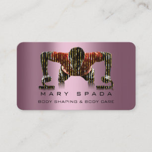 Cartão De Visita Rosa de Malhação de Agrupamento de Ecrã de Formas 