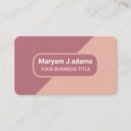 Cartão De Visita Rosa de Moderno Elegante (Código QR de Análise) Do