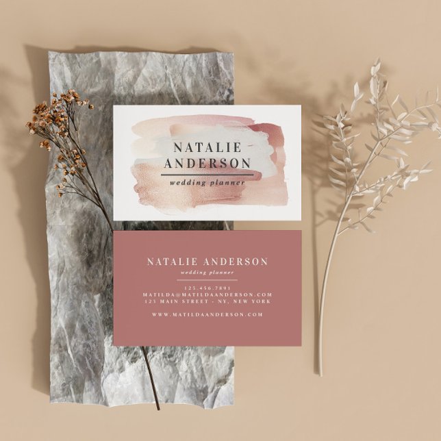 Cartão de visita rosa de ouro, cinza-rosa (Criador carregado)