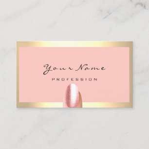 Cartão De Visita Rosa de quadro do Unhas Stylist Manicure Rosa