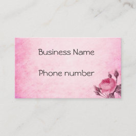 Cartão De Visita Rosa dia de os namorados