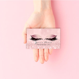 Cartão De Visita Rosa dos TERMAS do brilho do estúdio dos chicotes