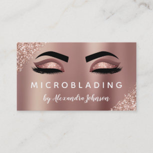Cartão De Visita Rosa Dourado Brilho Brilhante Orelha Microbordagem