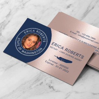 Cartão De Visita Rosa Dourado do Agente de Assinatura de Empréstimo