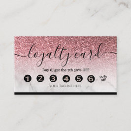 Cartão De Visita Rosa dourado-dourado-cartão-fidelidade editável