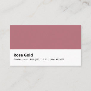 Cartão De Visita Rosa Dourado "Luxo Atemporal"