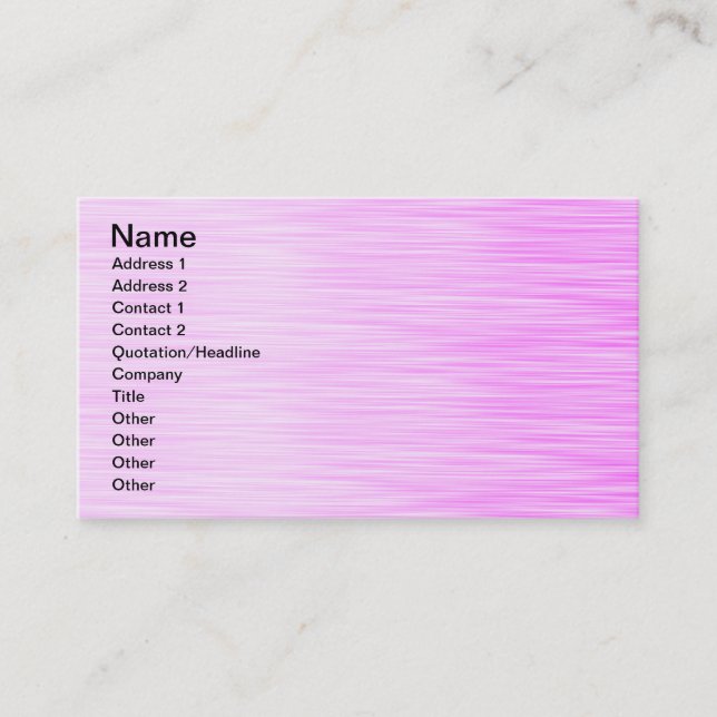 Cartão De Visita Rosa Elegante (Frente)