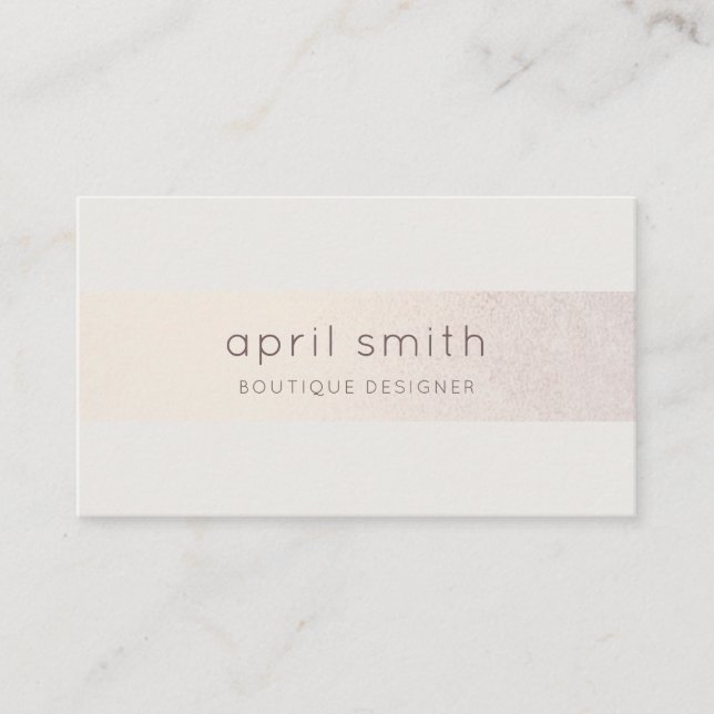 Cartão De Visita Rosa Elegante, cor d'água Dourada (Frente)