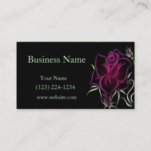 Cartão De Visita Rosa estilizado