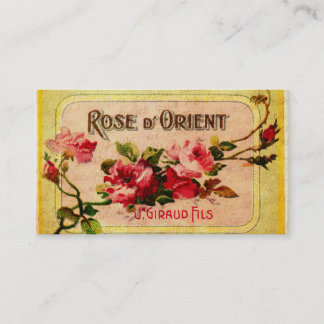 Cartão De Visita Rosa francês Vintage
