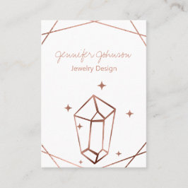 Cartão De Visita Rosa Gold Foil Earration Holder