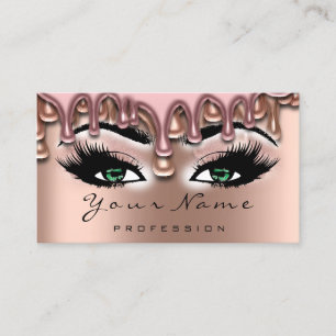 Cartão De Visita Rosa Lash Makeup Pink - Garra de Artista de Unha V