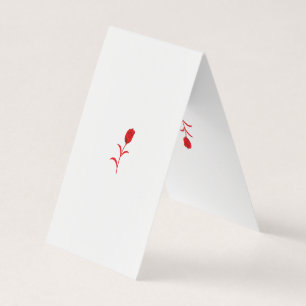 Cartão De Visita Rosa Madder, Lava Vermelho, Design floral