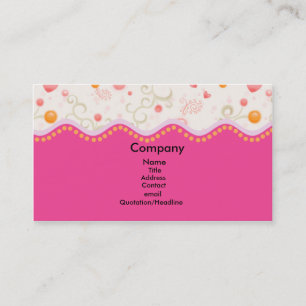 Cartão De Visita Rosa Menina