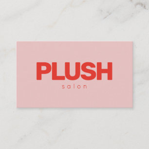 Cartão De Visita Rosa Negrito e Vermelho Moderno Personalizado