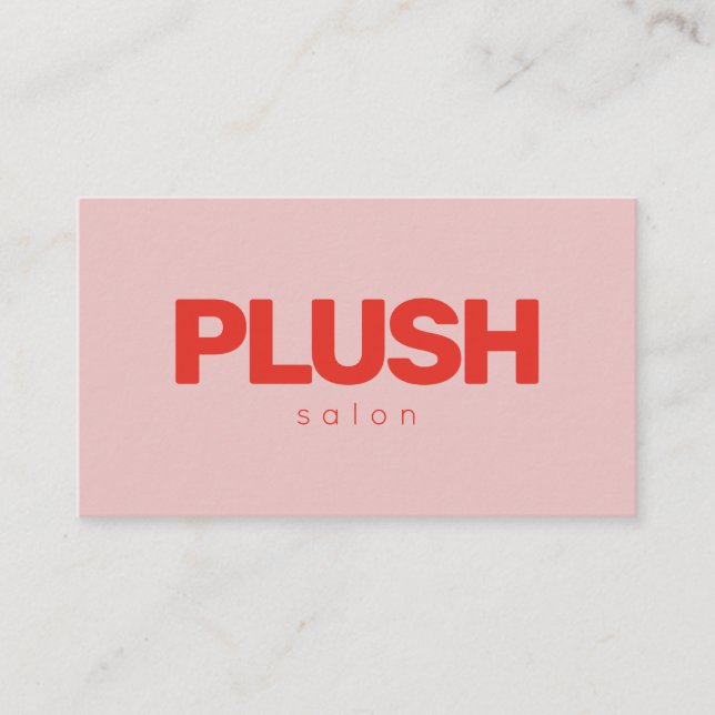 Cartão De Visita Rosa Negrito e Vermelho Moderno Personalizado (Frente)