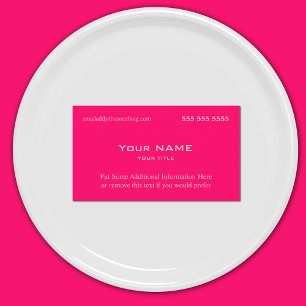 Cartão De Visita Rosa neon