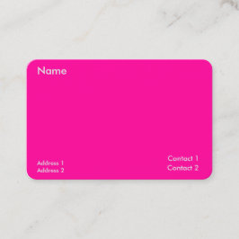 Cartão De Visita rosa neon -minimalista