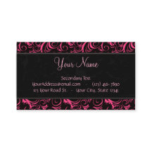 Rosa nos Wisps florais pretos, listras com