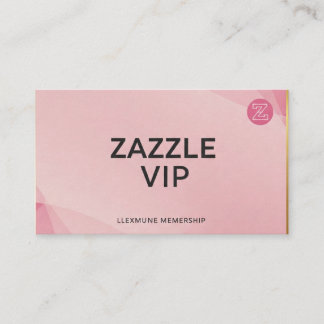 Cartão de Visita Rosa Personalizado Vip