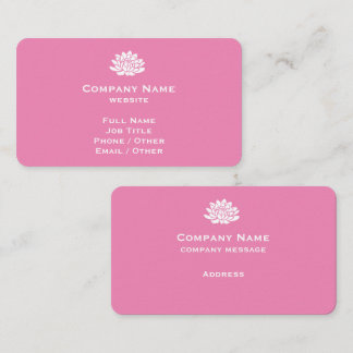 Cartão de visita rosa personalizável