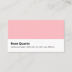 Cartão De Visita Rosa Quartzo Cor "Suave e Graciosa"
