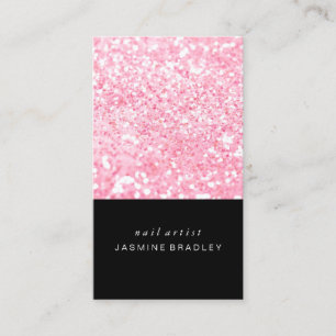 Cartão de visita - rosa simplista do brilho