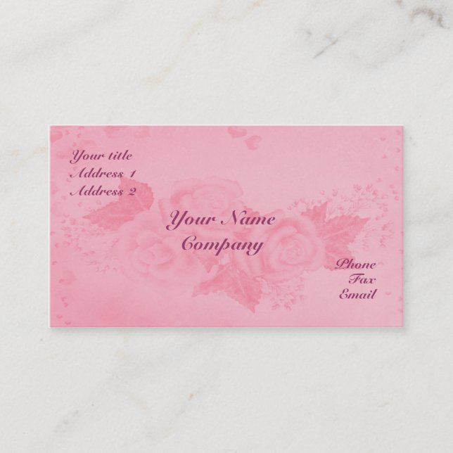 Cartão De Visita Rosas (Frente)