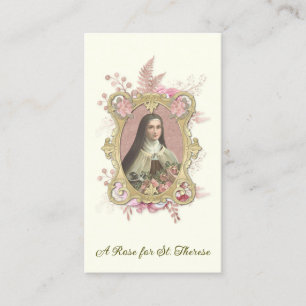 Cartão De Visita Rosas de Freira Carmelita de Sta. Teresa Poema Rel