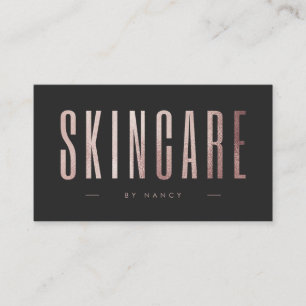 Cartão De Visita Rose Gold Brilho Skincare