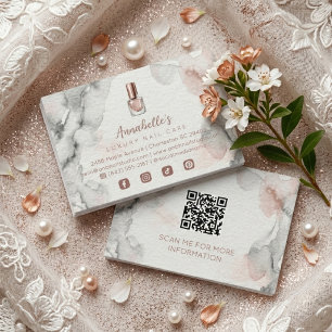 Cartão de Visita Rose Gold Chic Glam Nails TMF26