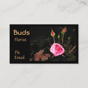 Cartão De Visita Rosebud Atmosférico >Cartões Floristas Profissiona