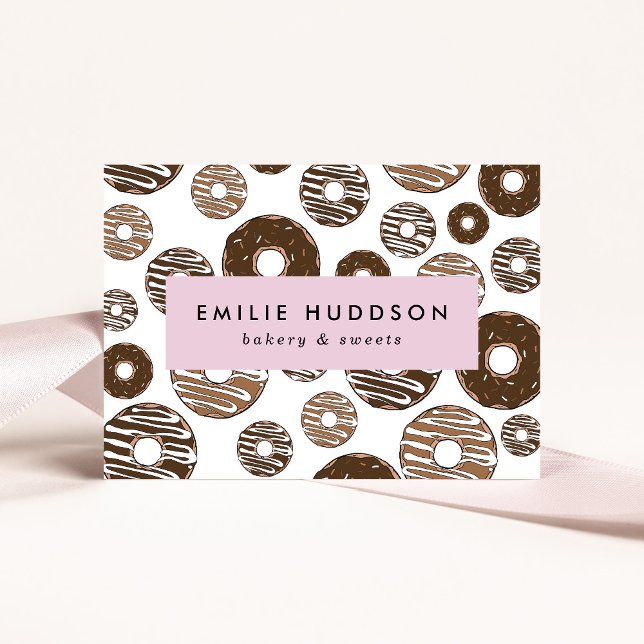Cartão De Visita Rosquinhas de chocolate, doces, Compro de bolos, C (Criador carregado)
