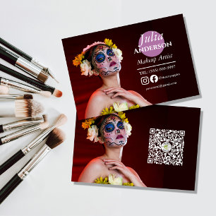 Cartão De Visita rosto de artista de maquiagem MUA foto efeito espe