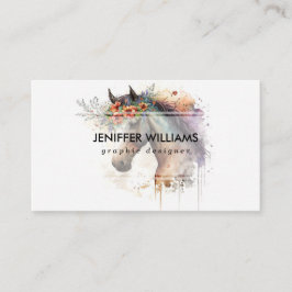 Cartão De Visita Rosto de cavalo com coroa